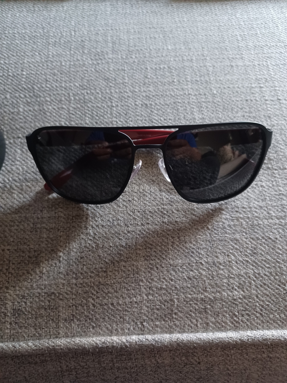 Polo by Ralph Lauren Black Sunglasses with Red Accent